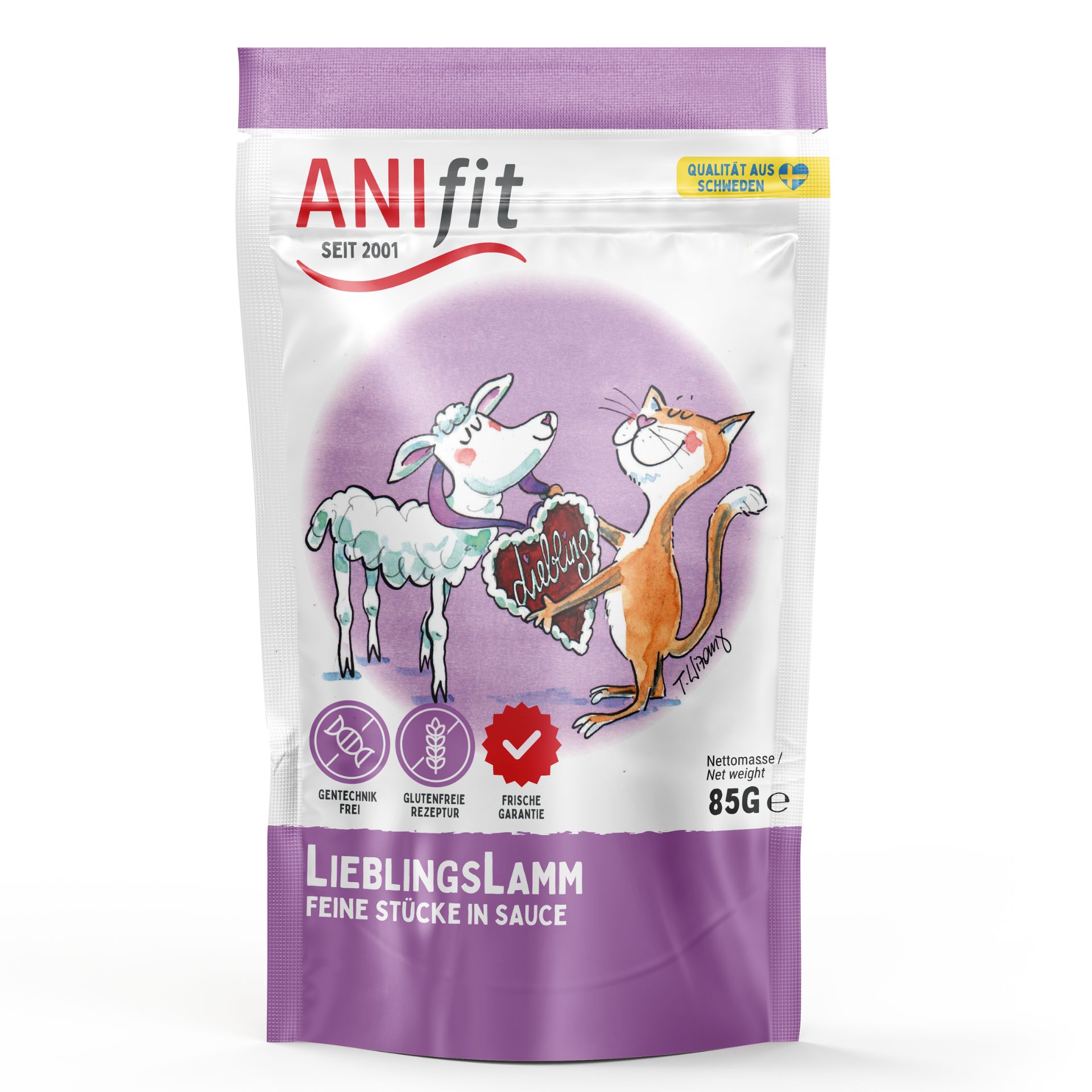ANIfit LieblingsLamm Katzenfutter Pouch 85g mit Lamm