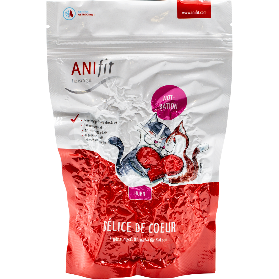 ANIfit Notration Délice de Coeur 150g – gefriergetrocknetes Katzenfutter Huhn