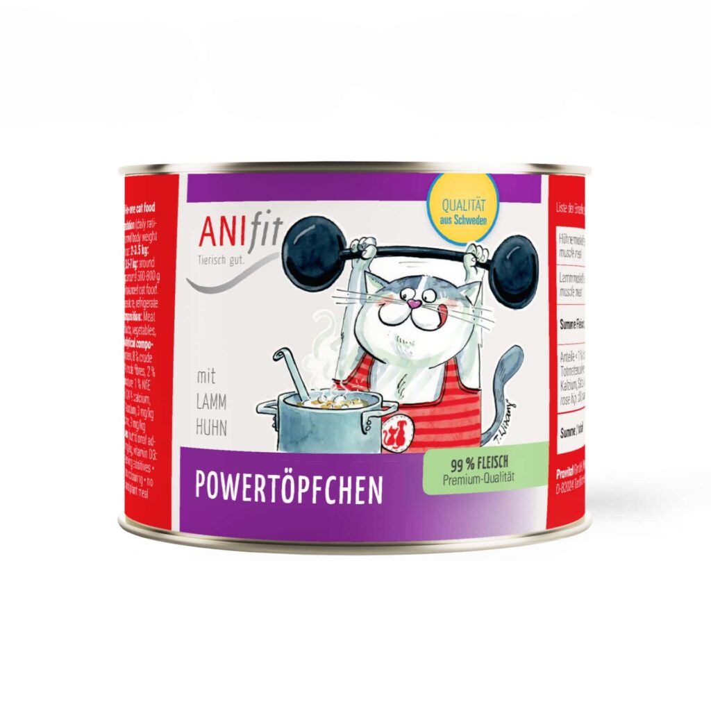 ANIfit Powertöpfchen Lamm Huhn Katzenfutter Dose