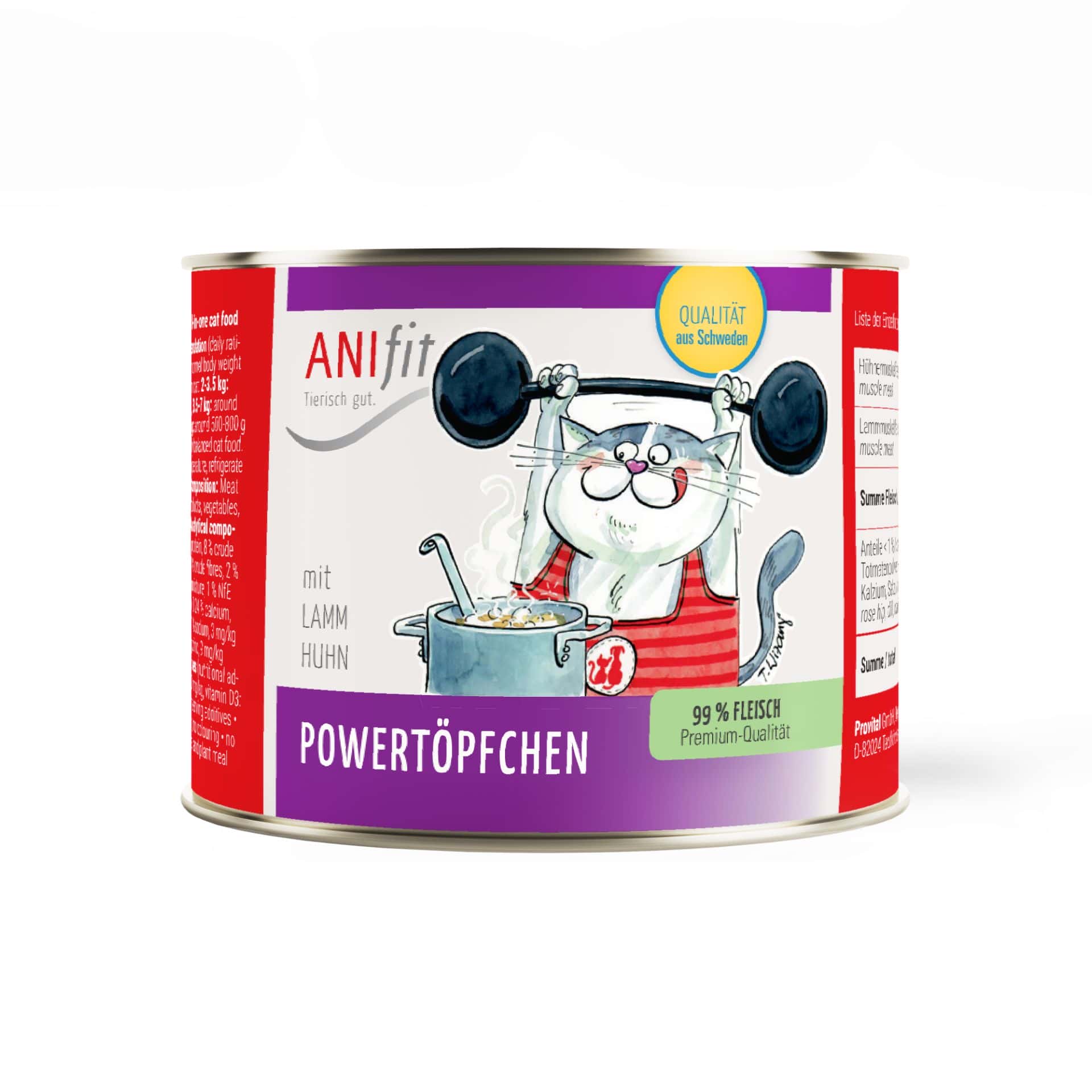 ANIfit Powertöpfchen Lamm Huhn Katzenfutter Dose