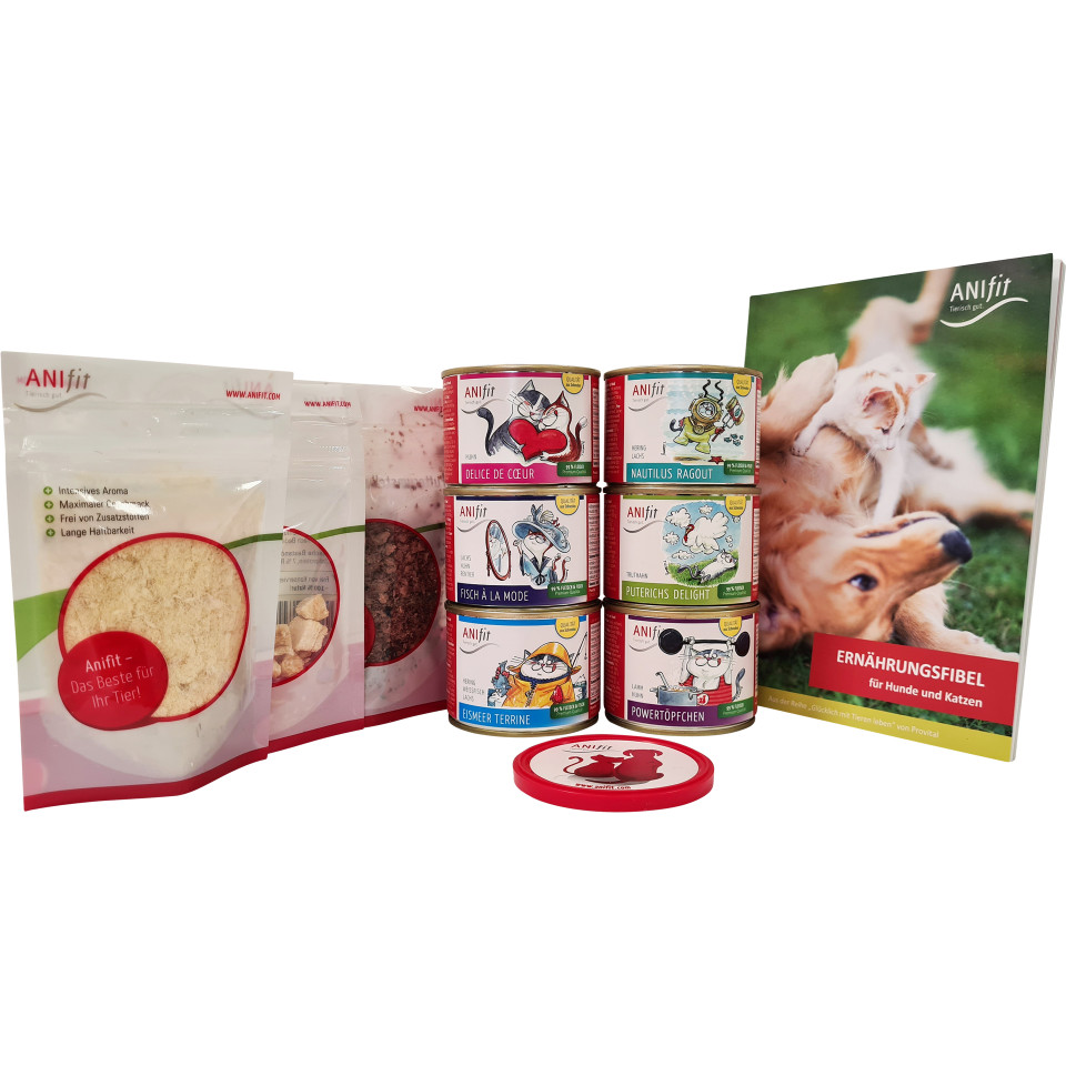 ANIfit Schnupperpaket Katze – 6 Sorten Nassfutter zum Testen
